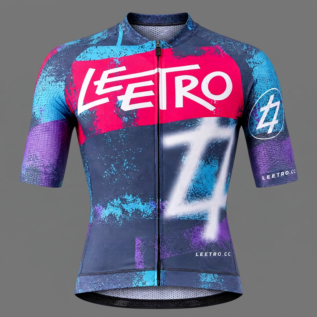 LEETRO Hero Jersey front product view on mid-grey background